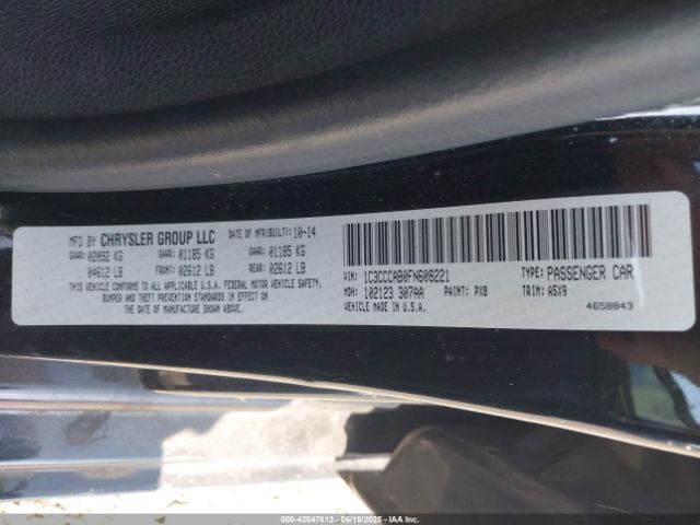 1C3CCCAB0FN608221 Chrysler 2015