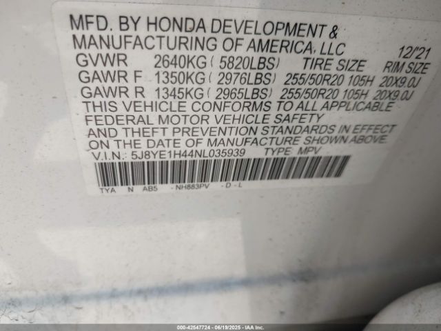 2022 ACURA MDX 5J8YE1H44NL035939 Photo 8