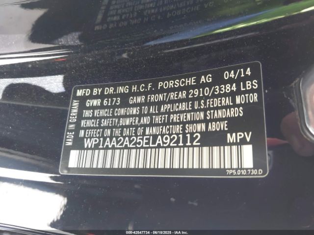 2014 PORSCHE CAYENNE WP1AA2A25ELA92112 Photo 8