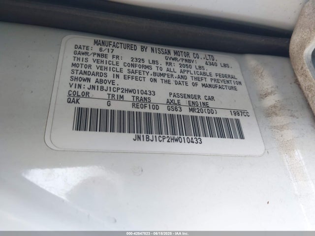 JN1BJ1CP2HW010433 Nissan 2017