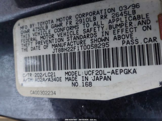 1996 LEXUS LS JT8BH22F1T0058295 Photo 8