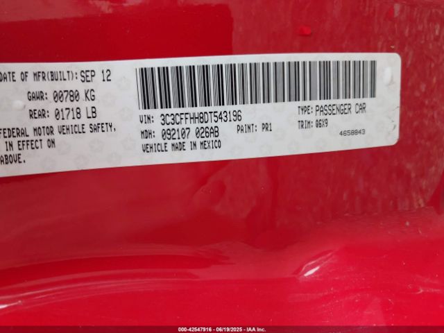 2013 FIAT 500 3C3CFFHH8DT543196 Photo 8