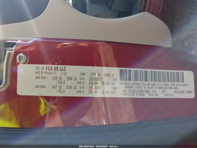 2019 DODGE GRAND CARAVAN 2C4RDGCG0KR618683 Photo 8