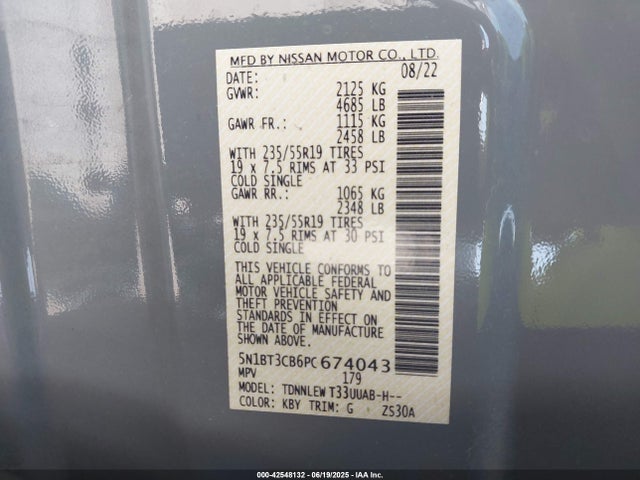5N1BT3CB6PC674043 Nissan 2023
