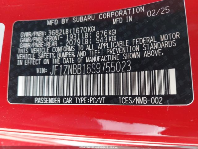 2025 TOYOTA GR86 JF1ZNBB16S9755023 Photo 8