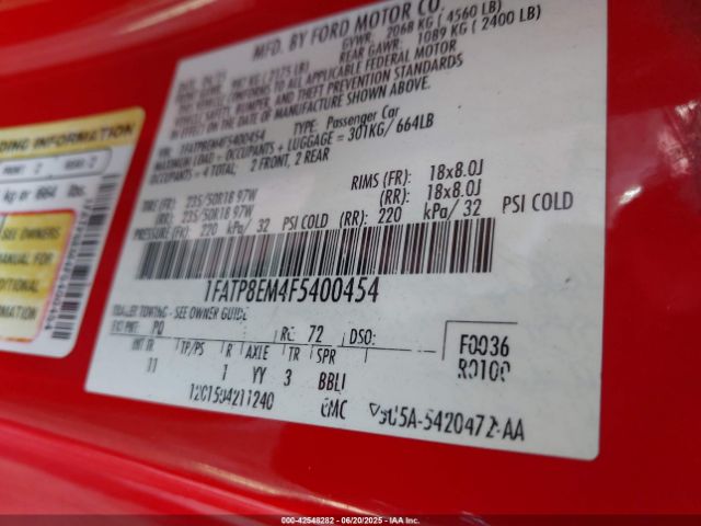 2015 FORD MUSTANG 1FATP8EM4F5400454 Photo 8