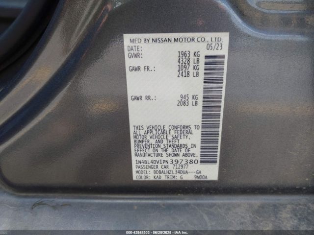 2023 NISSAN ALTIMA 1N4BL4DV1PN397380 Photo 8