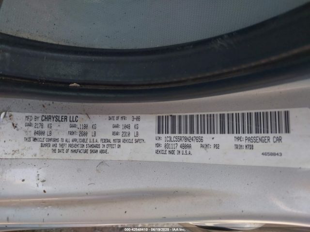 2008 CHRYSLER SEBRING 1C3LC55R78N247656 Photo 8