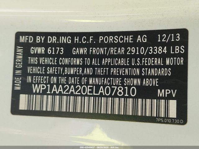 2014 PORSCHE CAYENNE WP1AA2A20ELA07810 Photo 8