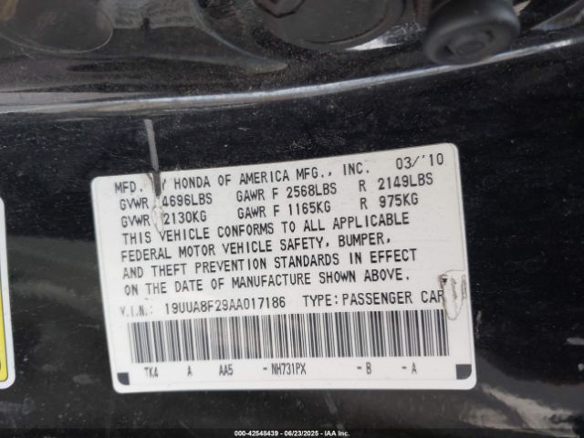 2010 ACURA TL 19UUA8F29AA017186 Photo 8