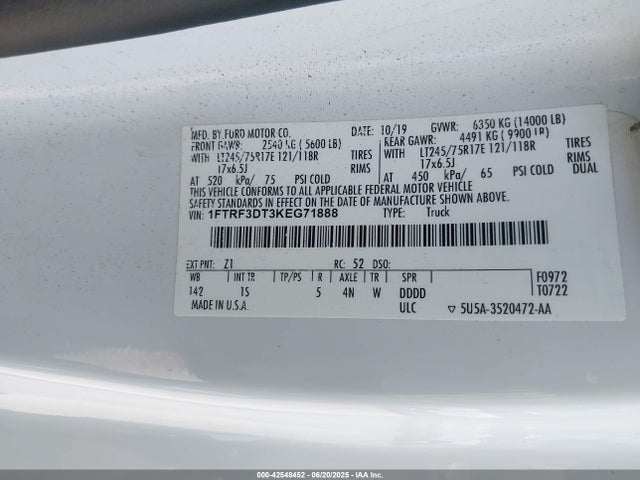Ford F-350 Xl 2019 1FTRF3DT3KEG71888 Image 25