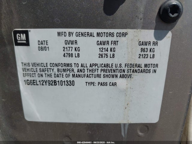 2002 CADILLAC ELDORADO 1G6EL12Y92B101330 Photo 8