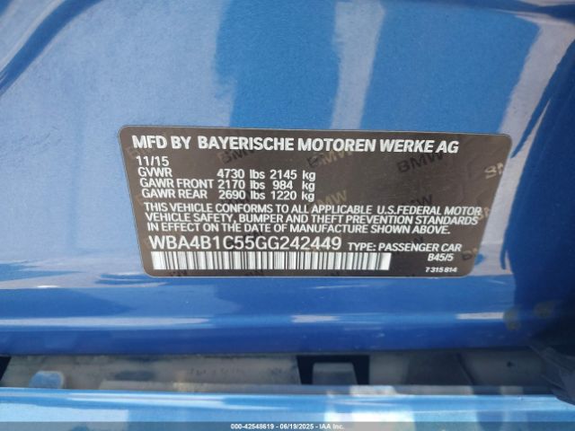 2016 BMW 435I GRAN COUPE WBA4B1C55GG242449 Photo 8