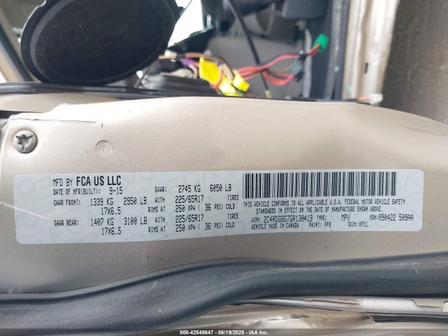 2C4RDGBG7GR130419 Dodge 2016