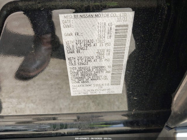 Nissan 2022 2022 5N1AZ2CJXNC106838 Image 9