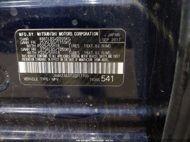 2018 MITSUBISHI OUTLANDER JA4AZ3A37JZ017700 Photo 8