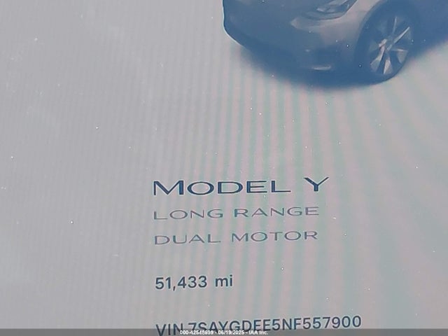 7SAYGDEE5NF557900 Tesla Model Y