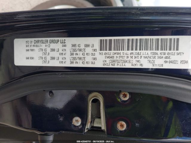 2013 RAM 1500 1C6RR7GG7DS641611 Photo 8