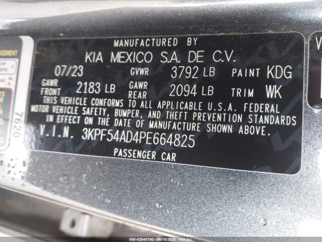 3KPF54AD4PE664825 KIA mpi nu