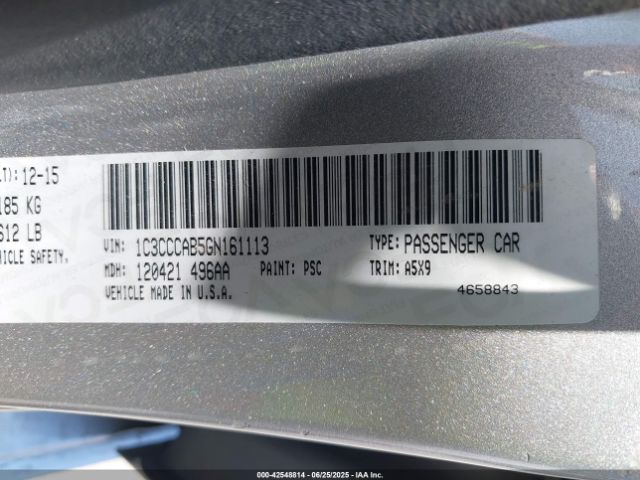 1C3CCCAB5GN161113 Chrysler 2016