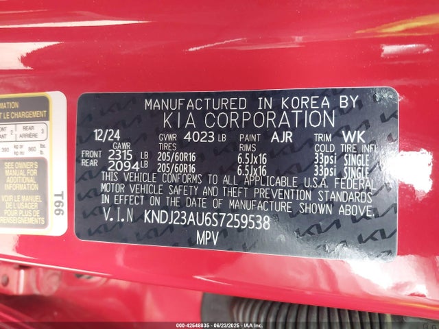 KNDJ23AU6S7259538 KIA Soul
