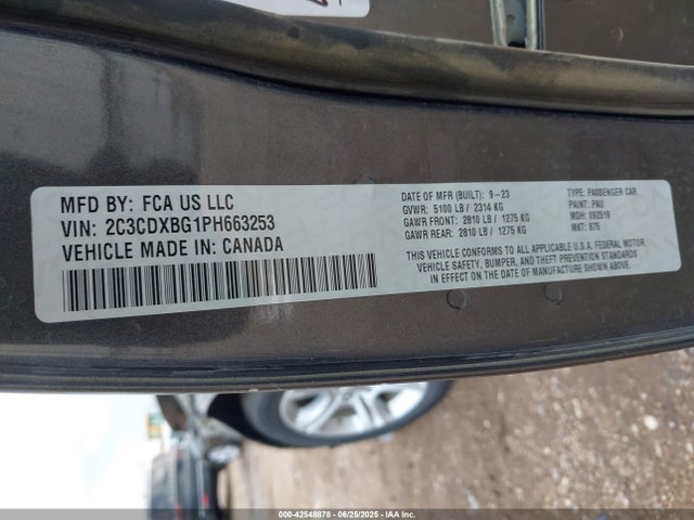 Aukcja sprzedaży 2023 Dodge Charger Sxt, vin: 2C3CDXBG1PH663253, numer aukcji: 42548878