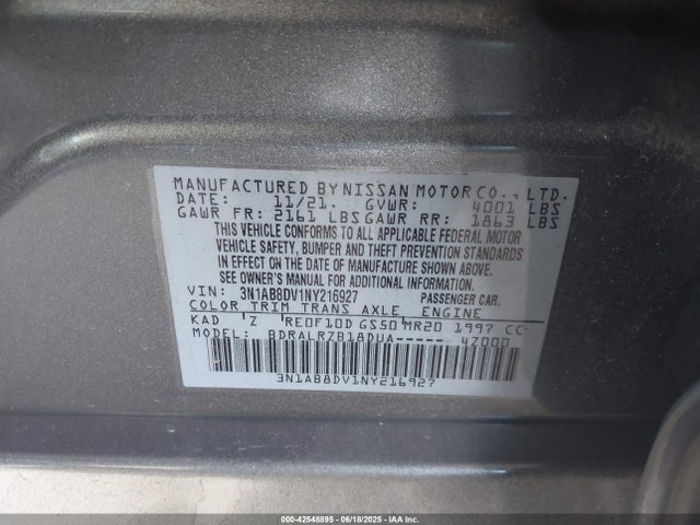 Nissan 2022 2022 3N1AB8DV1NY216927 Image 9