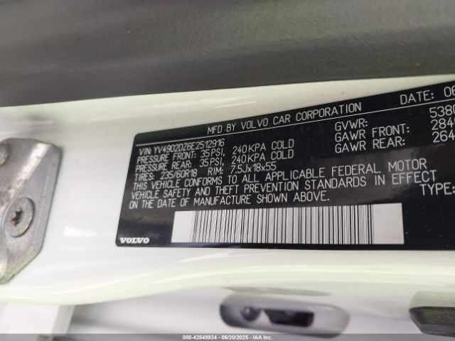 YV4902DZ6E2512916 Volvo b6304t4