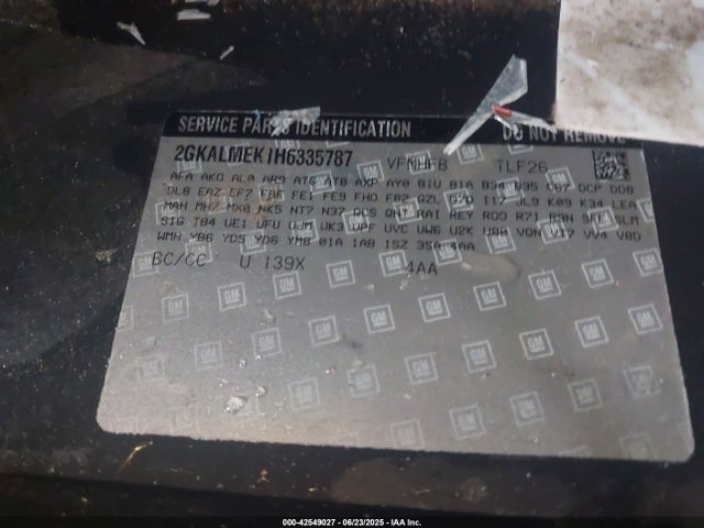 2GKALMEK1H6335787 GMC lea - sidi: spark ignited direct injection, e85 max, alum