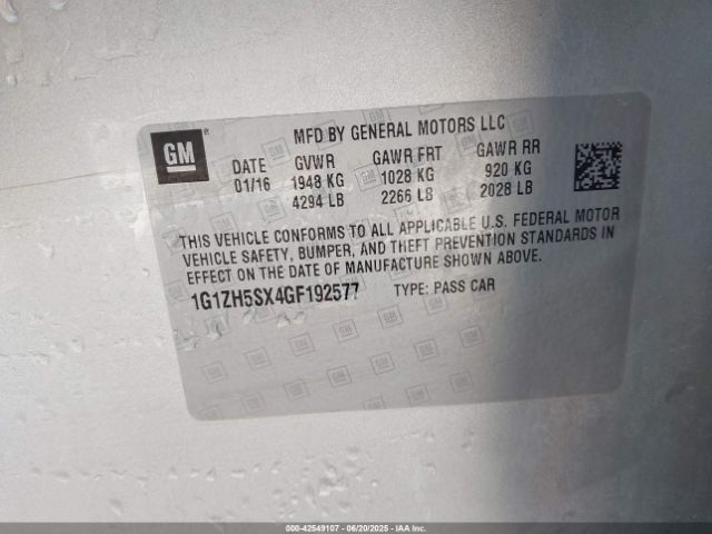 2016 CHEVROLET MALIBU 1G1ZH5SX4GF192577 Photo 8