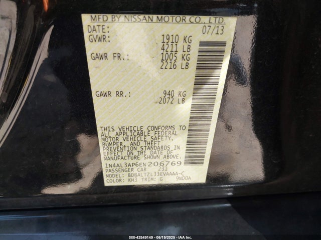 1N4AL3AP6EN206769 Nissan Altima