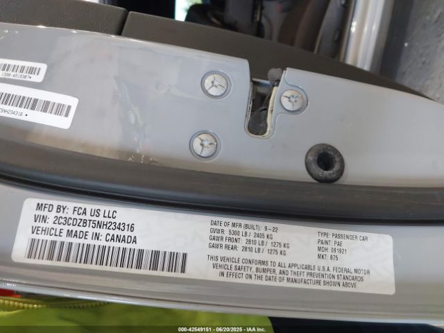 2022 DODGE CHALLENGER 2C3CDZBT5NH234316 Photo 8