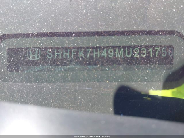 2021 HONDA CIVIC SHHFK7H49MU231750 Photo 8