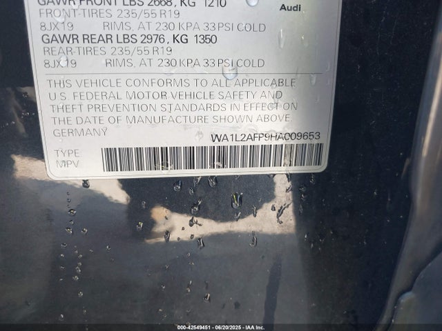 2017 AUDI Q5 WA1L2AFP9HA009653 Photo 8