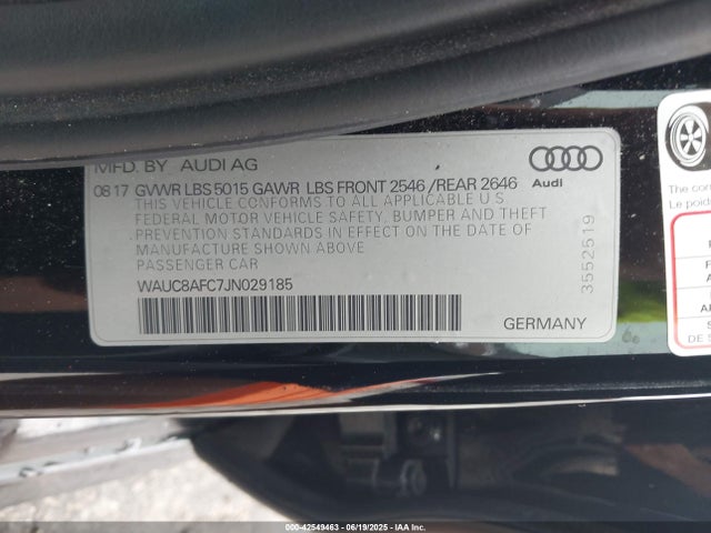 2018 AUDI A6 WAUC8AFC7JN029185 Photo 8