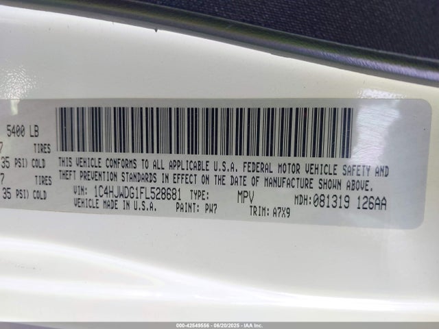 1C4HJWDG1FL528681 Jeep 2015