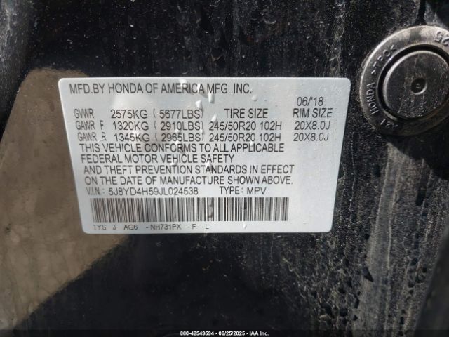 2018 ACURA MDX 5J8YD4H59JL024538 Photo 8