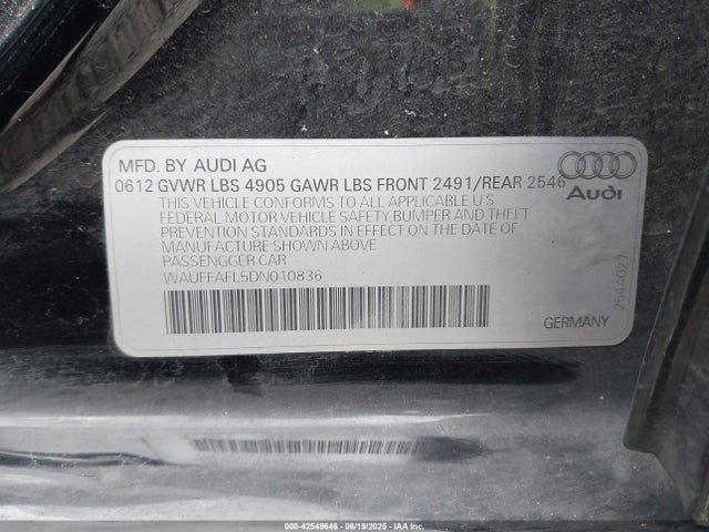 2013 AUDI A4 WAUFFAFL5DN010836 Photo 8