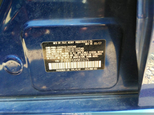 JF1VA1F6XH9833225 Subaru dib