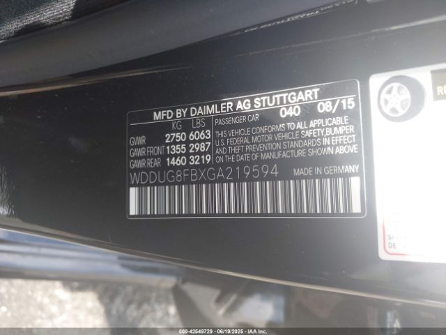 2016 MERCEDES-BENZ S 550 WDDUG8FBXGA219594 Photo 8