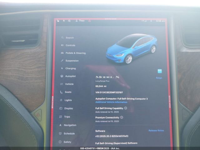 2021 TESLA MODEL X 5YJXCBE25MF322197 Photo 6