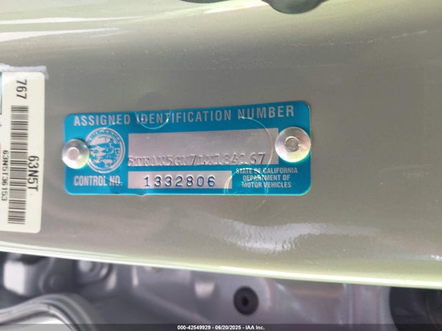 5TFAX5GN7LX184167 Toyota 2tr-fe