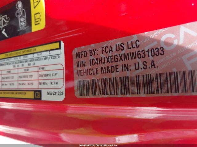2021 JEEP WRANGLER UNLIMITED 1C4HJXEGXMW631033 Photo 8