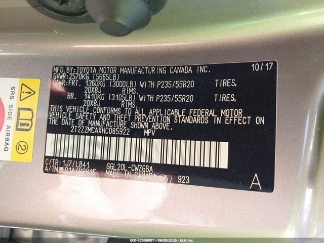 Lexus RX 2017 2T2ZZMCAXHC085922 Image 9