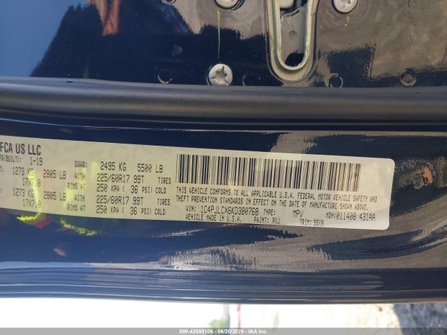 1C4PJLCX6KD380768 Jeep Cherokee