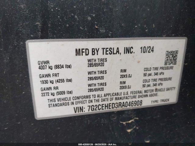 2024 TESLA CYBERTRUCK 7G2CEHED3RA046908 Photo 8