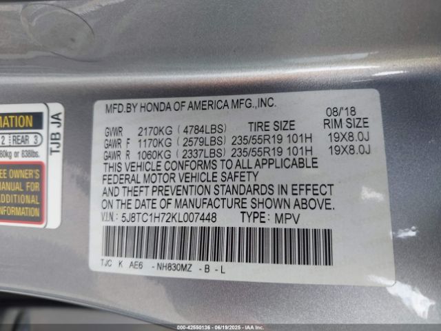 2019 ACURA RDX 5J8TC1H72KL007448 Photo 8