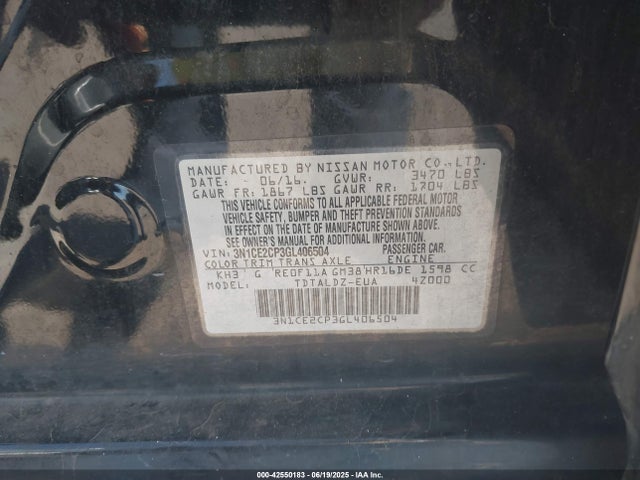Nissan VERSA NOTE 2016 3N1CE2CP3GL406504 Image 9