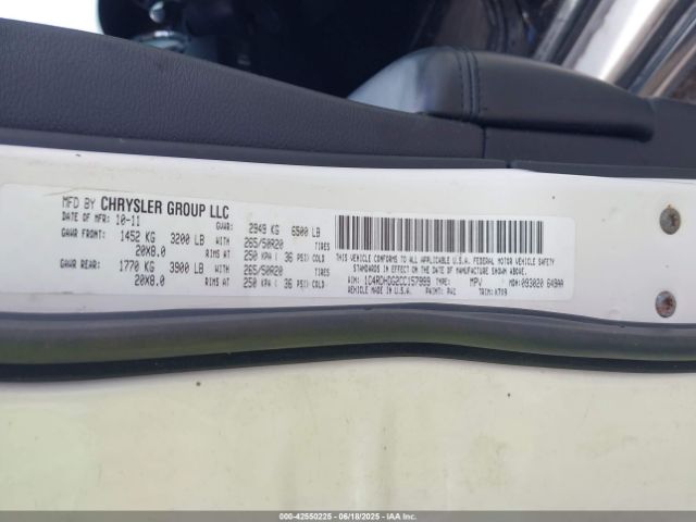 2012 DODGE DURANGO 1C4RDHDG2CC157999 Photo 8