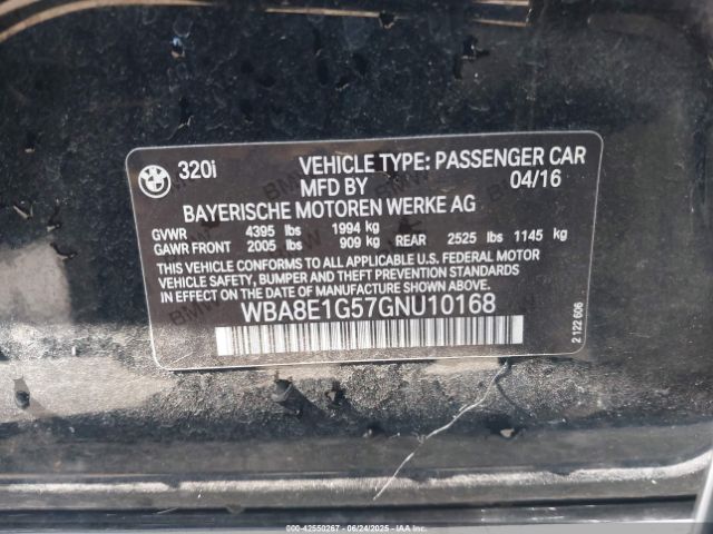 WBA8E1G57GNU10168 BMW 2016
